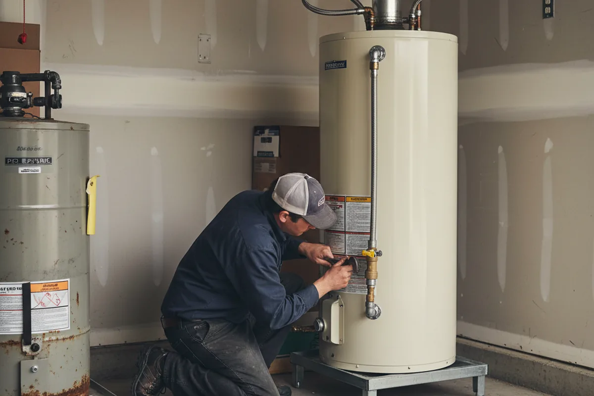 Water heater and shutoff valve replacement in Westernville
